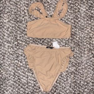 NEVER WORN Nude Ruffle Bikini